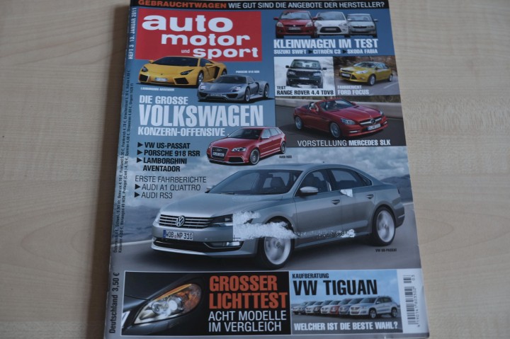 Deckblatt Auto Motor und Sport (03/2011)